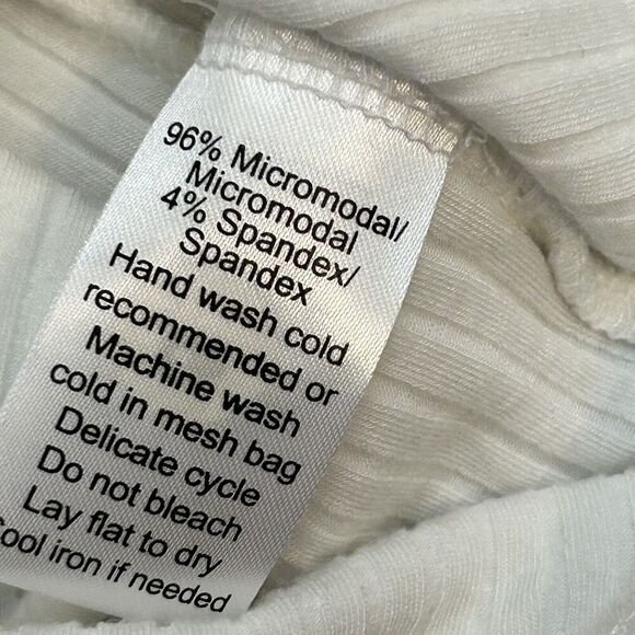 ATM ANTHONY THOMAS MELILLO Micro Modal Crossback Bodysuit Size XS White - Picture 9 of 9